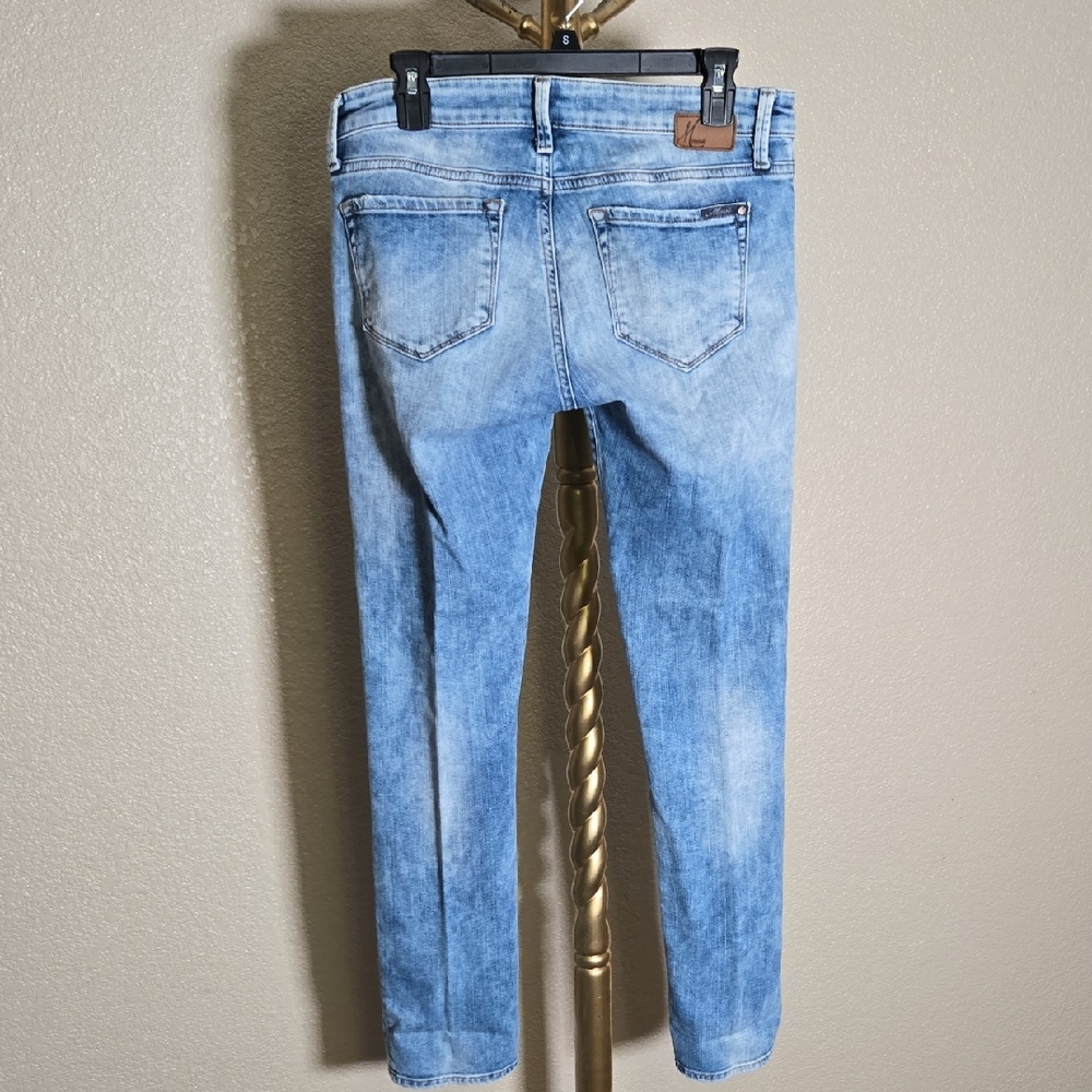 Mavi Light Blue Distressed Skinny Jeans - Picture 3 of 4